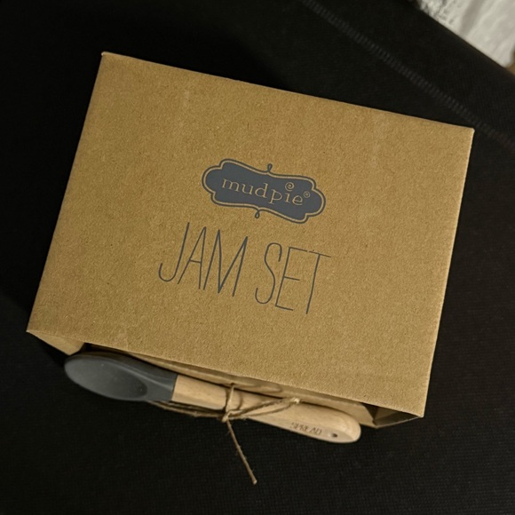 New NIB Mud Pie Ceramic Bistro Jam Set Gift Box Set - Picture 2 of 3